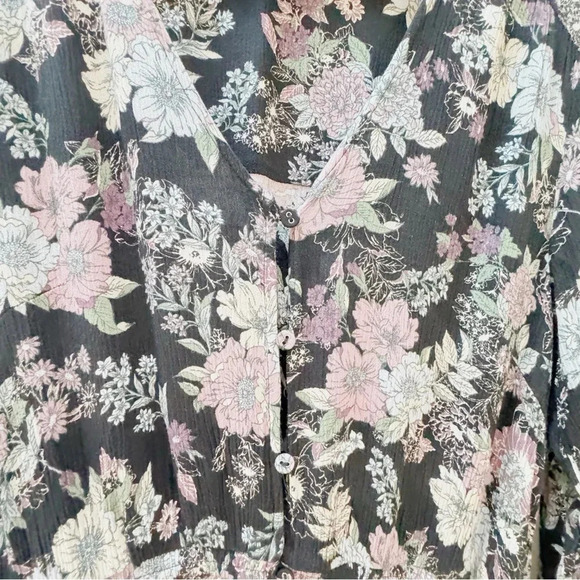 American Rag || Hi-Low Maxi Back Vintage Floral Dress Medium - Picture 7 of 7